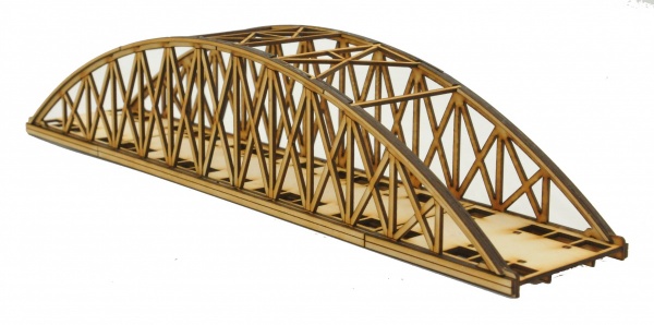 TT-BR014 Single Track Mid Length Bowstring Rail Bridge TT:120 Gauge Model Laser Cut Kit